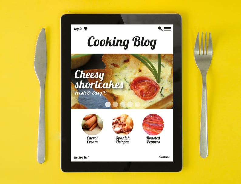 tablet  recipes website